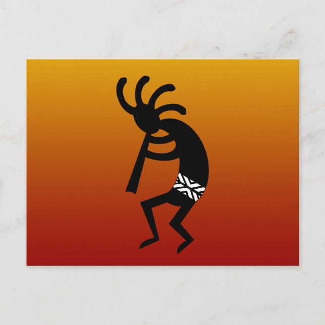 Cartão Postal Design a sudoeste dançando Kokopelli (Frente)