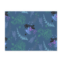 Cartão postal Design abstrato Azul Cheio