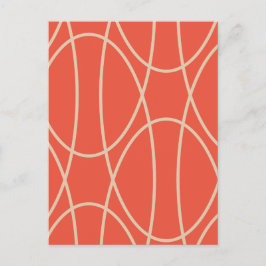 Cartão Postal Design abstrato de curvas contemporâneas