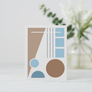 Cartão Postal Design Abstrato de Equilíbrio Geométrico