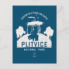 Cartão Postal Design Branco do Parque Nacional dos Lagos