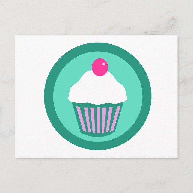 Cartão Postal design cupcake (Frente)