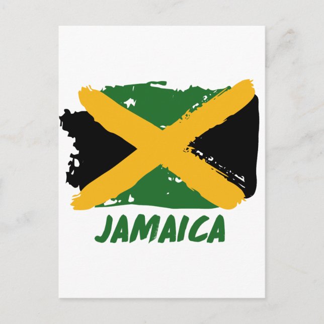 Cartão Postal Design da bandeira de Jamaica (Frente)