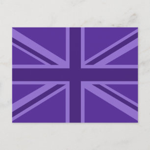 Cartão Postal Design da bandeira Roxo Union