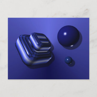 Cartão Postal Design da caixa azul