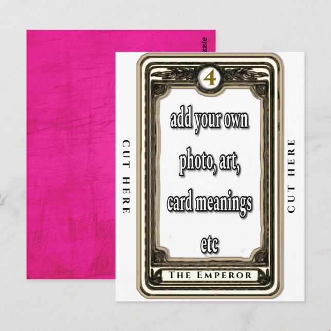 Cartão Postal Design da Placa do Imperador Tarot (Frente/Verso)