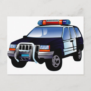 Cartão Postal Design da Polícia Carro Digital Destino de Arte
