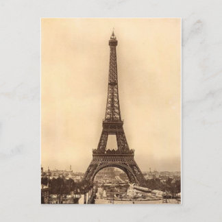Cartão Postal Design da Torre Eiffel Vintage