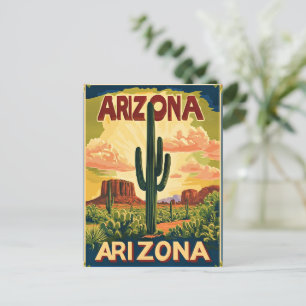 Cartão Postal Design da Viagens vintage arizona