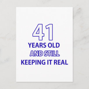 Cartão Postal design de 41 anos