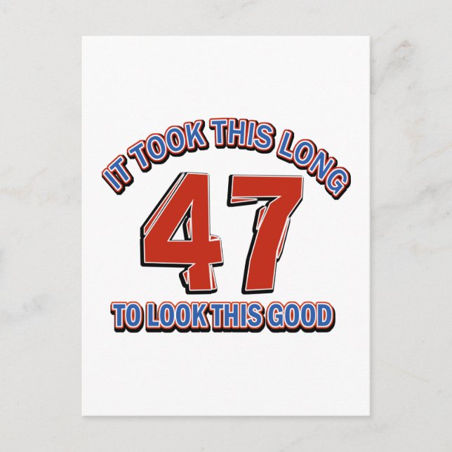 Cartão Postal design de 47 anos (Frente)
