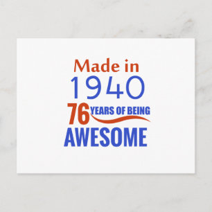 Cartão Postal design de 76 anos