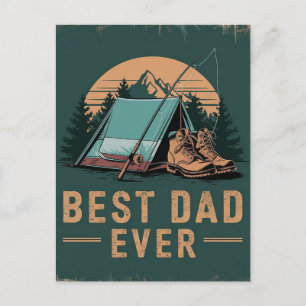 Cartão Postal Design de acampamento do melhor Pai