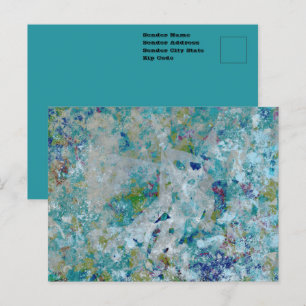 Cartão Postal Design de Arte Abstrata Original Moderno Único