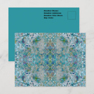 Cartão Postal Design de Arte Abstrata Único e Moderno de Uma Só 