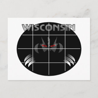 Cartão Postal Design de Badger do Estado de Wisconsin