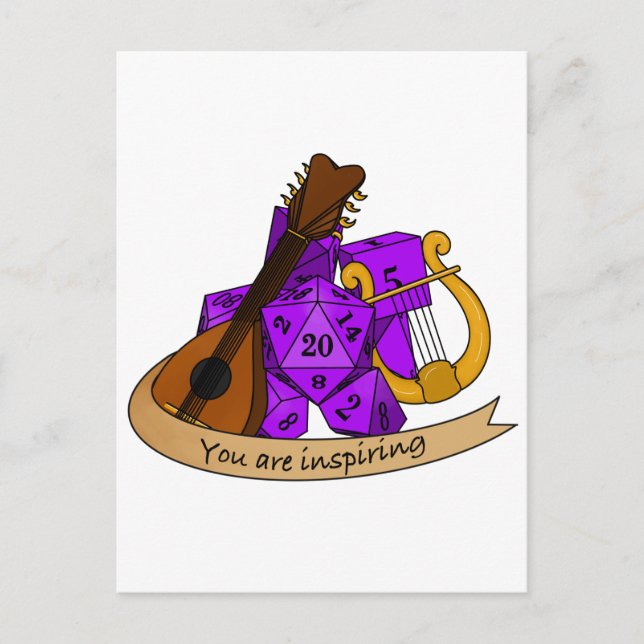 Cartão Postal Design de Bard Dice (Frente)