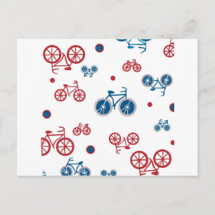 Cartão Postal Design de Bicicleta de Imagem Retroativa