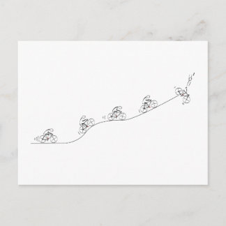 Cartão Postal Design de bicicleta estilizada