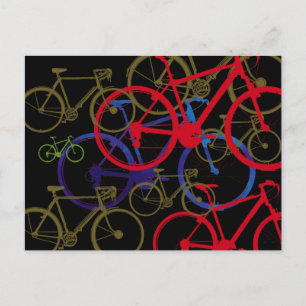Cartão Postal design de bicicletas art