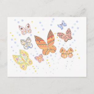 Cartão Postal Design de borboleta