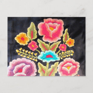 Cartão Postal Design de bordado mexicano