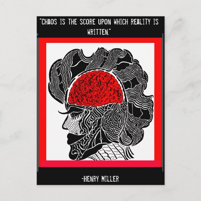 Cartão Postal Design de caos e realidade (Frente)