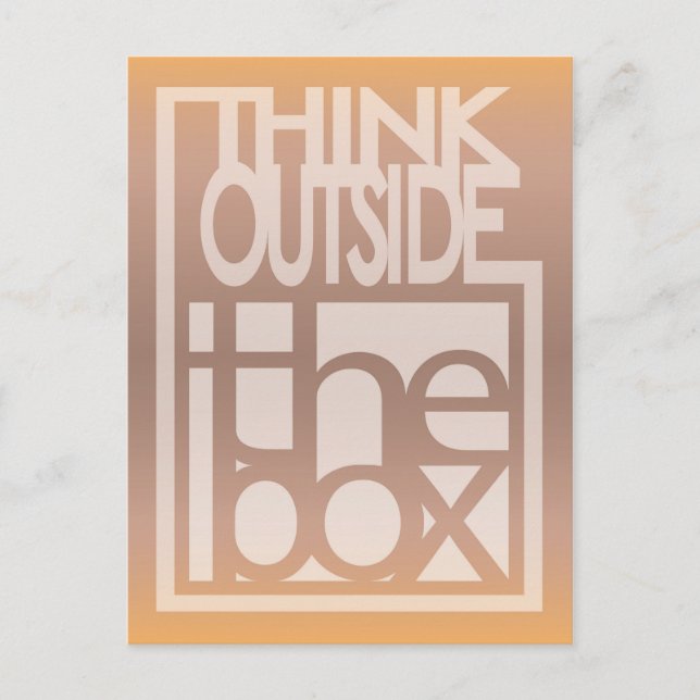 Cartão Postal Design de citação fora da caixa (Frente)
