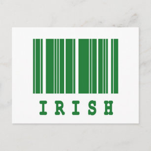 Cartão Postal design de código de barras irlandês