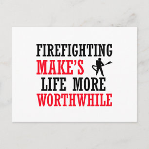 Cartão Postal design de combate a incêndios