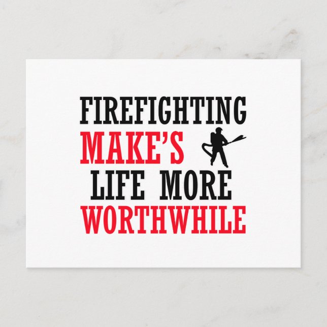 Cartão Postal design de combate a incêndios (Frente)