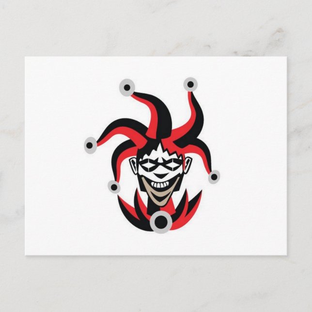 Cartão Postal design de coringa assustador (Frente)
