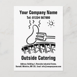 Cartão Postal Design de desenho animado de catering para persona