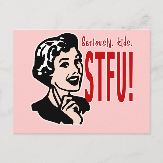 Cartão Postal Design de Dia de as mães engraçado (Frente)