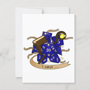 Cartão Postal Design de Dice do Assistente