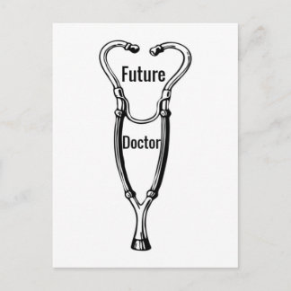 Cartão Postal Design De Estetoscópio Para Aspirar Médicos