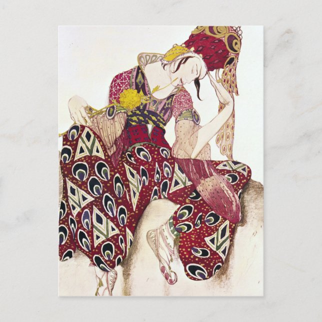 Cartão Postal Design de fantasia para Nijinsky no balé 'La (Frente)