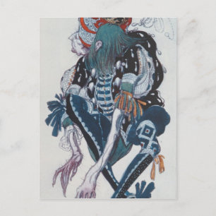 Cartão Postal Design de fantasia para o Pageboy da fada maldita