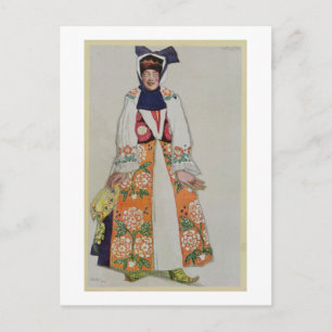 Cartão Postal Design de fantasia para uma camponesa, de Sadko, 1
