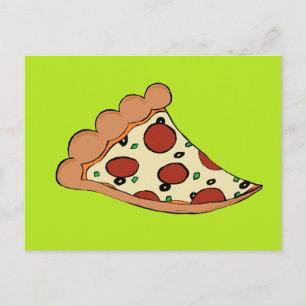 Cartão Postal Design de fatia de pizza