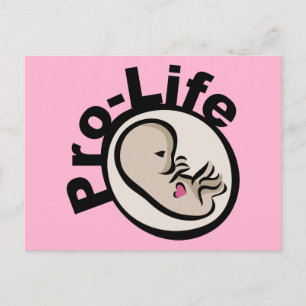 Cartão Postal Design de Feto Pro-Life