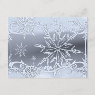 Cartão Postal Design de Floco de Neve Absolutamente Incrível