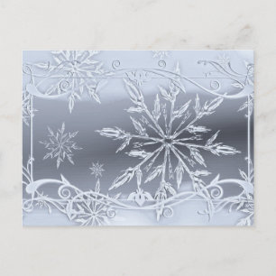 Cartão Postal Design de Floco de Neve Absolutamente Incrível