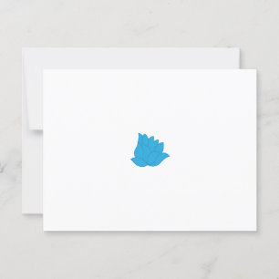 Cartão Postal Design de flor azul-lacrimogêneo estilizado com so