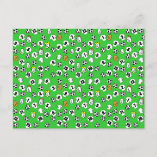 Cartão Postal Design de futebol com camisas brancas