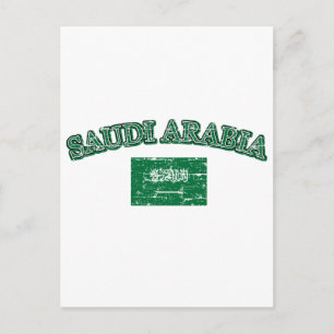 Cartão Postal Design de futebol da Arábia Saudita