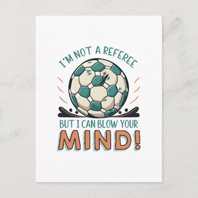 Cartão Postal Design de Futebol Engraçado (Frente)