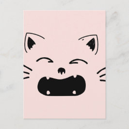 Cartão Postal Design de gato fofo | Arte de felino adorável