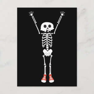Cartão Postal Design de Halloween legal Skeleton