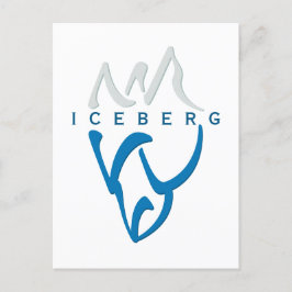 Cartão Postal Design de Iceberg Abstrato Motivacional Personaliz